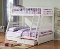 Beds Twin Over Full Bunk Bed - 79" X 57" X 65" White Pine Wood Twin Over Full Bunk Bed HomeRoots