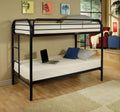 Beds Twin Over Twin Bunk Beds - 78" X 41" X 60" Twin Over Twin Black Metal Tube Bunk Bed HomeRoots