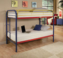 Beds Twin Over Twin Bunk Beds - 78" X 41" X 60" Twin Over Twin Rainbow Metal Tube Bunk Bed HomeRoots