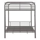 Beds Twin Over Twin Bunk Beds - 79" X 42" X 61" Gunmetal Metal Twin Over Twin Bunk Bed HomeRoots