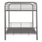 Beds Twin Over Twin Bunk Beds - 79" X 42" X 61" Gunmetal Metal Twin Over Twin Bunk Bed HomeRoots