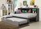 Beds Twin Size Bed - 79" X 50" X 39" Twin Black And Silver Metal Tube Bed With Bookcase And Trundle HomeRoots