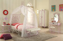 Beds Twin Size Bed - 85" X 41" X 88" Twin White And Light Purple Metal Tube Bed With Canopy HomeRoots