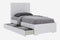 Beds Twin Size Bed Frame - 42" X 79" X 48" Gloss White Stainless Steel Twin Bed HomeRoots