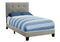 Beds Twin Size Bed Frame - 45.75" Solid Wood, MDF, Foam, and Linen Twin Size Bed HomeRoots