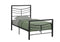 Beds Twin Size Bed Frame - 47.75" Black Metal Frame Twin Size Bed HomeRoots