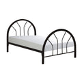 Beds Twin Size Bed Frame - 78'.75" x 42" x 40" Black, Metal - Twin Size Bed HomeRoots