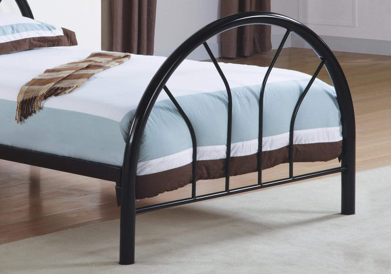 Beds Twin Size Bed Frame - 78'.75" x 42" x 40" Black, Metal - Twin Size Bed HomeRoots