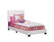 Beds Twin Size Bed Frame - 81" x 43" x 45'.75" White, Foam, Solid Wood, Leather-Look - Twin Size Bed HomeRoots