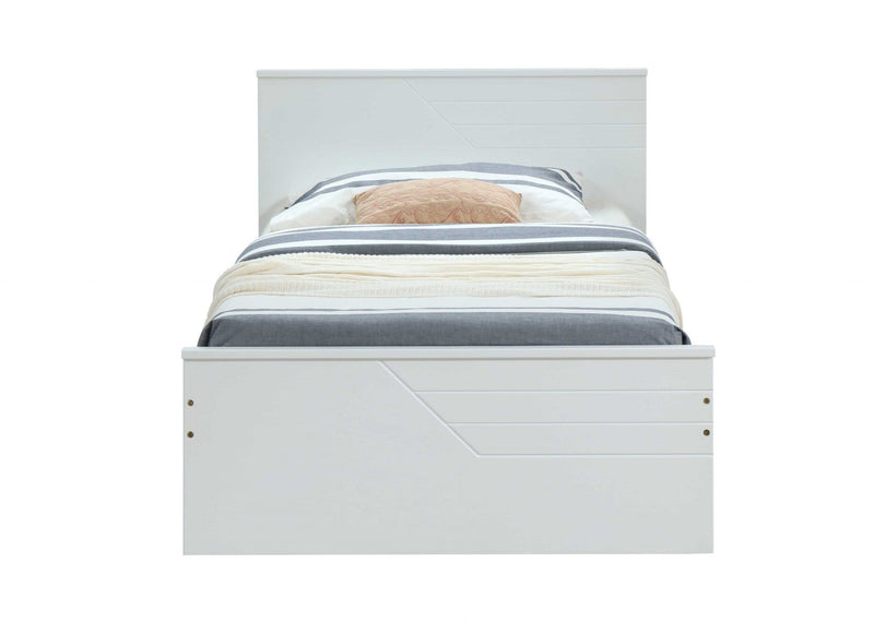 Beds White Twin Bed - 77" X 41" X 32" Twin White Solid Wood Bed HomeRoots