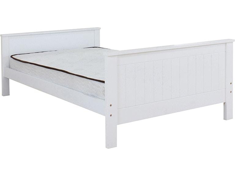 Beds White Twin Bed - 79" X 42" X 24" Twin White Solid Wood Bed HomeRoots