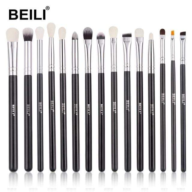 BEILI Black Makeup brushes set Professional Natural goat hair brushes Foundation Powder Contour Eyeshadow make up brushes AExp