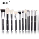 BEILI Black Makeup brushes set Professional Natural goat hair brushes Foundation Powder Contour Eyeshadow make up brushes AExp