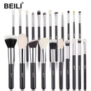 BEILI Black Makeup brushes set Professional Natural goat hair brushes Foundation Powder Contour Eyeshadow make up brushes AExp