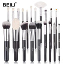 BEILI Black Makeup brushes set Professional Natural goat hair brushes Foundation Powder Contour Eyeshadow make up brushes AExp
