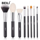 BEILI Black Makeup brushes set Professional Natural goat hair brushes Foundation Powder Contour Eyeshadow make up brushes AExp