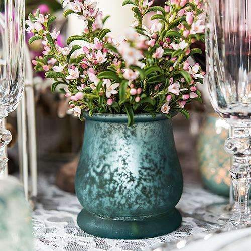 Bell Shaped Glass Tealight Holder Daiquiri Green (Pack of 6)-Wedding Table Decorations-JadeMoghul Inc.
