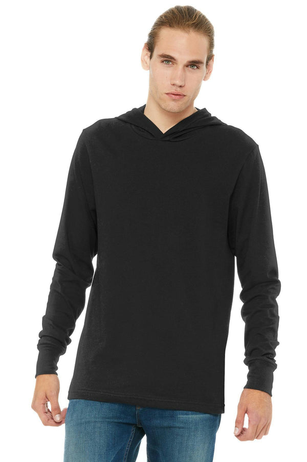 BELLA+CANVAS Unisex Jersey Long Sleeve Hoodie. BC3512-T-shirts-Black-2XL-JadeMoghul Inc.