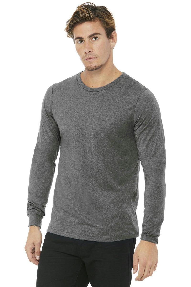 BELLA+CANVAS Unisex Jersey Long Sleeve Tee. BC3501-T-shirts-Grey Triblend-2XL-JadeMoghul Inc.