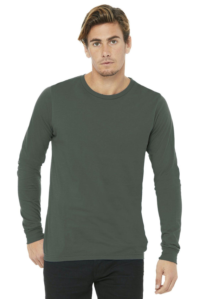 BELLA+CANVAS Unisex Jersey Long Sleeve Tee. BC3501-T-shirts-Military Green-2XL-JadeMoghul Inc.