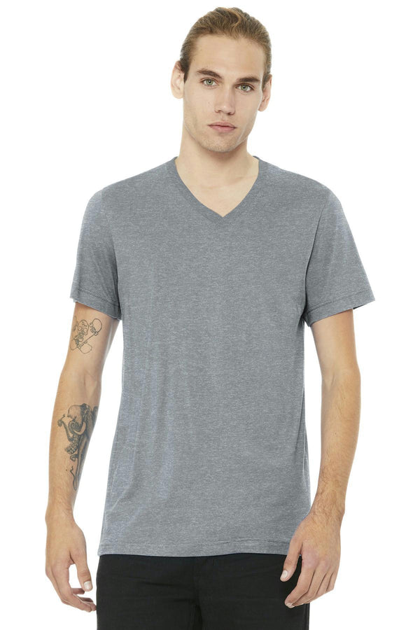 BELLA+CANVAS Unisex Jersey Short Sleeve V-Neck Tee. BC3005-T-shirts-Athletic Heather-S-JadeMoghul Inc.