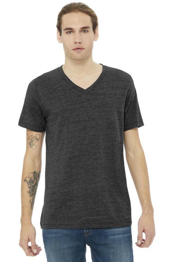 BELLA+CANVAS Unisex Jersey Short Sleeve V-Neck Tee. BC3005-T-shirts-Charcoal Black Slub-XL-JadeMoghul Inc.