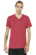 BELLA+CANVAS Unisex Jersey Short Sleeve V-Neck Tee. BC3005-T-shirts-Heather Red-M-JadeMoghul Inc.