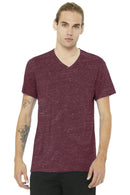 BELLA+CANVAS Unisex Jersey Short Sleeve V-Neck Tee. BC3005-T-shirts-Maroon Marble-XS-JadeMoghul Inc.