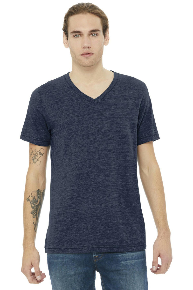 BELLA+CANVAS Unisex Jersey Short Sleeve V-Neck Tee. BC3005-T-shirts-Navy Slub-S-JadeMoghul Inc.