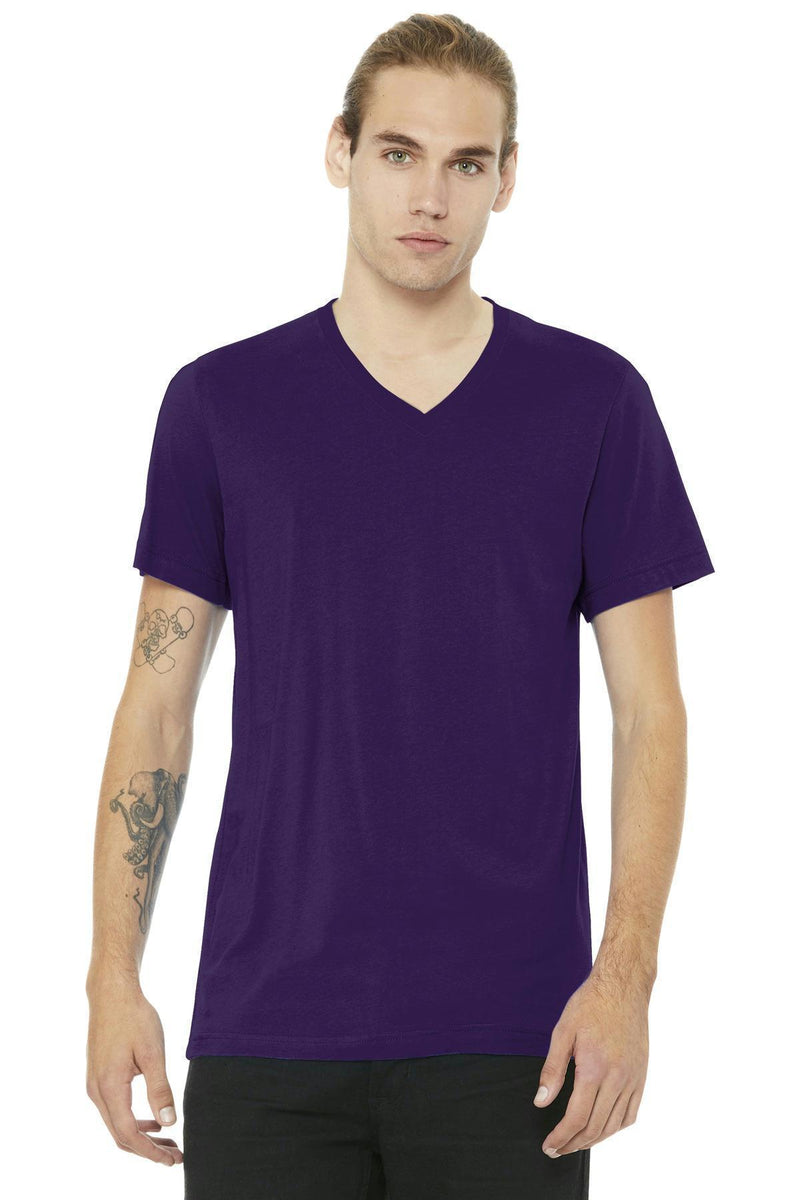 BELLA+CANVAS Unisex Jersey Short Sleeve V-Neck Tee. BC3005-T-shirts-Team Purple-XL-JadeMoghul Inc.