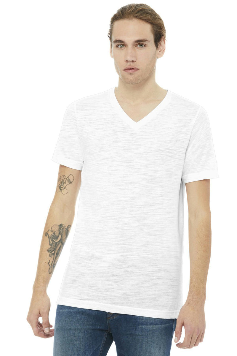 BELLA+CANVAS Unisex Jersey Short Sleeve V-Neck Tee. BC3005-T-shirts-White Slub-M-JadeMoghul Inc.