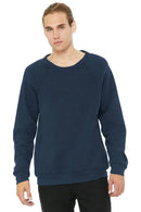 BELLA+CANVAS Unisex Sponge Fleece Raglan Sweatshirt. BC3901-Sweatshirts/fleece-Heather Navy-2XL-JadeMoghul Inc.
