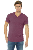BELLA+CANVAS Unisex Triblend Short Sleeve V-Neck Te. BC3415-T-shirts-Maroon Triblend-2XL-JadeMoghul Inc.
