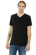 BELLA+CANVAS Unisex Triblend Short Sleeve V-Neck Te. BC3415-T-shirts-Solid Black Triblend-XL-JadeMoghul Inc.