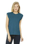 BELLA+CANVAS Women's Flowy Muscle Tee With Rolled Cuffs. BC8804-T-shirts-Heather Deep Teal-2XL-JadeMoghul Inc.