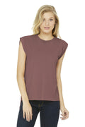 BELLA+CANVAS Women's Flowy Muscle Tee With Rolled Cuffs. BC8804-T-shirts-Mauve-2XL-JadeMoghul Inc.