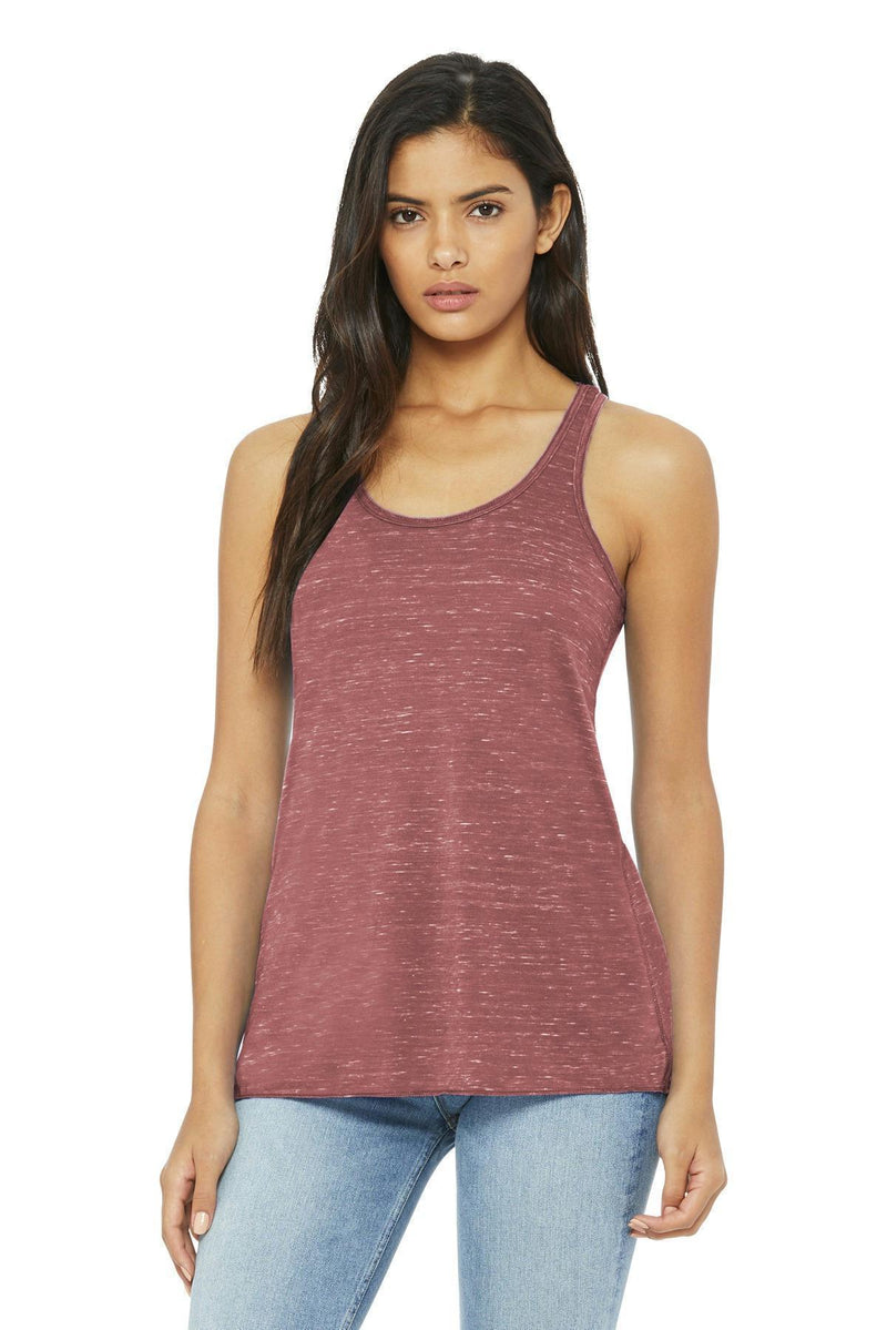 BELLA+CANVAS Women's Flowy Racerback Tank. BC8800-Ladies-Mauve Marble-2XL-JadeMoghul Inc.