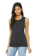 BELLA+CANVAS Women's Flowy Scoop Muscle Tank. BC8803-Ladies-Charcoal Black Slub-XL-JadeMoghul Inc.