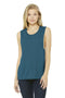 BELLA+CANVAS Women's Flowy Scoop Muscle Tank. BC8803-T-shirts-Heather Deep Teal-L-JadeMoghul Inc.