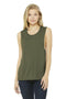 BELLA+CANVAS Women's Flowy Scoop Muscle Tank. BC8803-T-shirts-Heather Olive-2XL-JadeMoghul Inc.