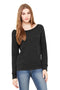 BELLA+CANVAS Women's Sponge Fleece Wide-Neck Sweatshirt. BC7501-Sweatshirts/fleece-Charcoal-Black Triblend-2XL-JadeMoghul Inc.