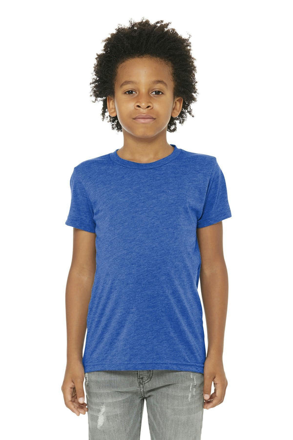 BELLA+CANVAS Youth Triblend Short Sleeve Tee. BC3413Y-T-shirts-True Royal Triblend-M-JadeMoghul Inc.