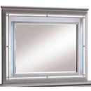 Bellanova Contemporary Style Mirror , Silver-Makeup Mirrors-Silver-Wood Glass-JadeMoghul Inc.