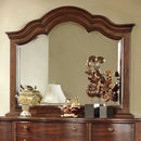 Bellavista Traditional Elegant Style Mirror , Brown Cherry-Makeup Mirrors-Brown Cherry-Wood Glass-JadeMoghul Inc.