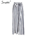 Belted Split Striped Wide Leg Pants-Stripe2-S-JadeMoghul Inc.