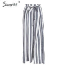 Belted Split Striped Wide Leg Pants-Stripe2-S-JadeMoghul Inc.
