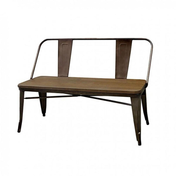 Bench, natural elm Brown-Accent and Storage Benches-Brown-Wood-JadeMoghul Inc.