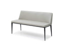 Benches Bedroom Bench - 51" X 22" X 30" Light Grey Faux Leather Bench HomeRoots
