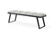 Benches Bedroom Bench - 57" X 16" X 18" Light Grey Faux Leather Bench HomeRoots