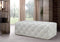 Benches Bench Seat - 18" White Eco-Leather Bench HomeRoots